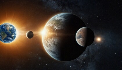 Wall Mural - Space Spectrum: Planets, Nebulae, and Galaxies Beyond