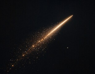Wall Mural - Nocturnal Glimpse of a Comet Traveling Across the Heavens