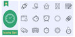© keenan - Time and clock icon set symbol collection, logo isolated vector illustration