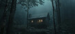 Creepy cabin in the deep dark woods