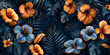 Generative ai illustration of a Tropical floral wallpaper