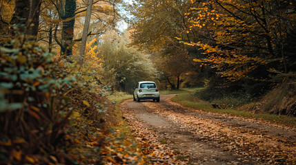 Wall Mural - Country road and Green Mountains in summer.