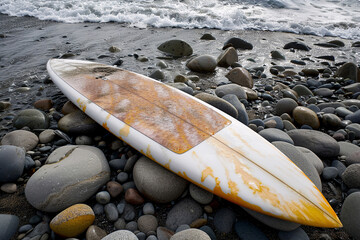 Wall Mural - surfboards on the beach	