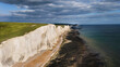 Seven Sisters Cliffs at Seaford, England, Drone Photo