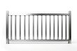 Stainless fence handrail railing white.