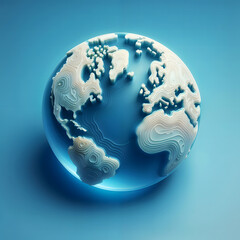 Wall Mural - blue planet in space
