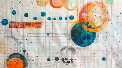 Poster - Intricate patterns inspired by medical charts and graphs  AI generated illustration
