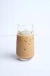 © Austockphoto - Iced coffee in glass against white background