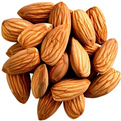 almonds isolated on white background