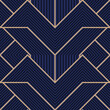 Navy geometric seamless pattern. Abstract background with lines