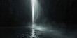 © Eyepain - Dark big room hall smoke damp moist water loft rough back wall texture white light through corner exit straits