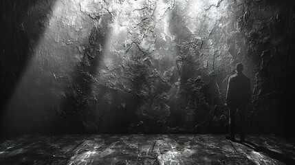 Dark black wall background concept old wall texture for stains and scratches