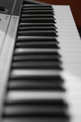 Sticker - piano keys, blurred background in the distance