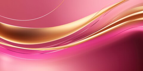 Wall Mural - luxury golden pink line background shades in 3d abstract