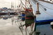 old boats in harbor , Paimpol , Brittany , France