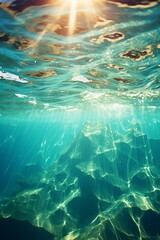 Wall Mural - b'Underwater Ocean Sunlight'