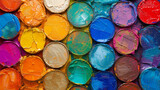 Fototapeta Do akwarium - .An up-close look at the Variety of Colors in Paint Cans