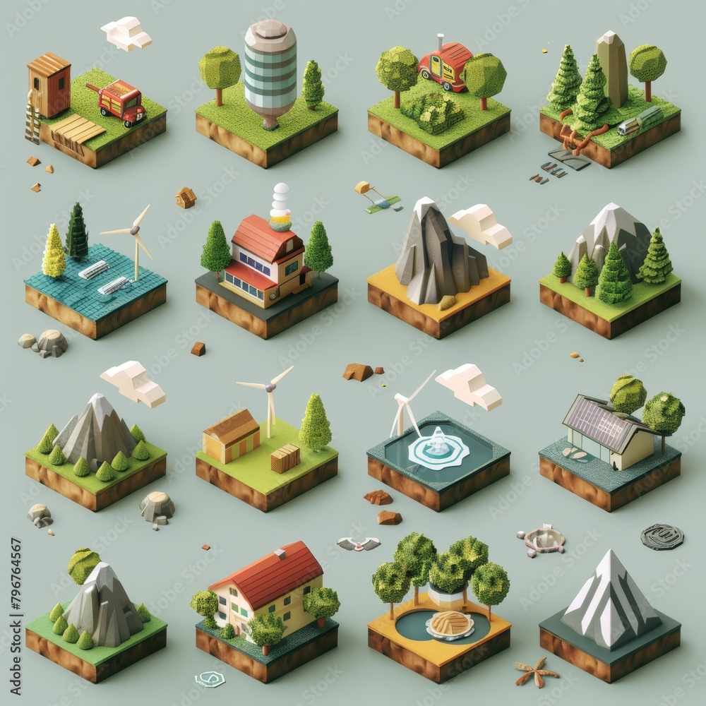 Trash Issues Icon Environmental problems icons. People picking up trash. Environmental ...