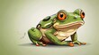 green frog vector illustration of a frog