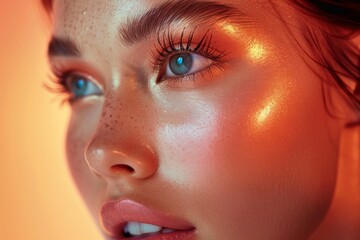 Poster - An artistic representation employing warm orange tones that softly fade, invoking comfort and warmth in the viewer
