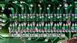 Electronic printed circuit board close up