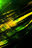 Fototapeta Kwiaty - Modern abstract futuristic background with green yellow and black