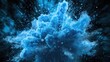 Animation: Abstract Liquid Explosion in Slow Motion with Blue Tones