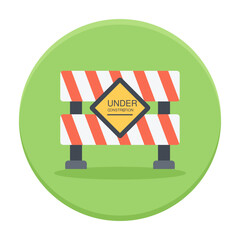 Under Construction Barricade concept, Danger Zone Public Restricted Area vector icon design, Labor Day Symbol, 1st of May Sign,  International Workers Day stock illustration