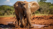 The Layer Of Mud In The Elephant UHD Wallpaper