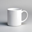 an image product shot of a white ceramic mug, meticulously styled and photographed against a pure white backdrop, AI Generative