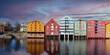 Norway: Trondheim: old storehouses on River Nidelva	
