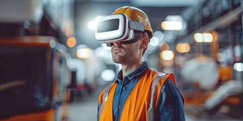 Poster - Transportation Worker Utilizing Virtual Reality Headset for Innovative Driver Training Program