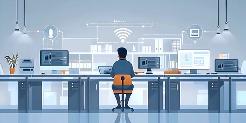 Poster - IoT Integrator Setting Up Smart Office Connectivity and Automation Systems for Efficient Business
