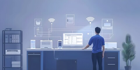 Poster - it professional setting up iot devices for smart office connectivity and automation