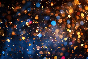 Poster - A mesmerizing display of glittering and sparkling abstract lights creating a bokeh effect for enchanting backgrounds