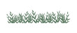Greenery lush, green foliage border in flat design style, eco friendly theme, nature botanical leaf pattern, vector illustration