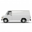 © Mariela - Delivery van with a completely white cabin, ideal for advertising, an option for delivery, logistics, cleaning, transportation companies, cargo truck ideal for commercials.