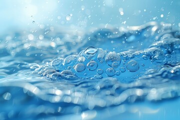 Poster - this is a macro photograph capturing effervescence, showcasing the clarity and purity of water with 