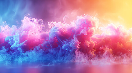 Leinwandbilder - Abstract illustration of a multicolored gradient for design,Generated; AI