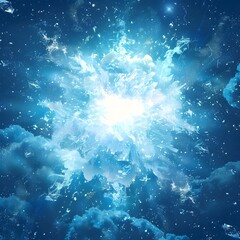 Poster - Radiant Explosion of Light with Glowing Effects for Captivating and Copy Space