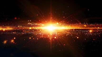 Poster - Stunning Abstract Explosion of Bright Radiant Light Generating Dramatic Visual Contrast and Intensity