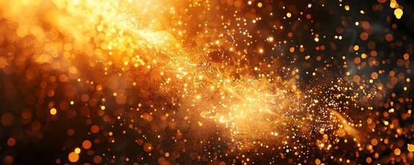 Poster - Dazzling Cosmic Explosion of Luminescent Particles Illuminating the Celestial Realm with Captivating Radiance and Shimmering Grandeur