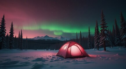 camping at night