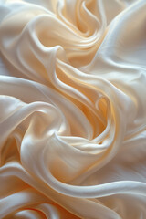 Poster - Soft silk-like waves in a gentle ivory, conveying ease and smooth integration of new technologies,