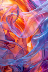Aufkleber - Generate a visual representation of abstract forms that seem to pulse and throb with energy, utilizing bold, contrasting colors and dynamic shapes,