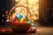 Easter egg basket celebration decoration