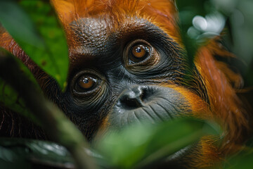 Poster - A Tapanuli orangutan in the rainforests of Sumatra, its recent discovery a reminder of how much remains unknown,