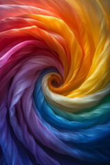 Leinwandbilder - A swirling vortex of rainbow hues, drawing the eye inward with its hypnotic, colorful motion,