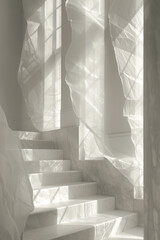 Leinwandbilder - A series of soft gray gradients arranged in stripes, blending seamlessly into one another,