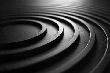 Aufkleber - A series of concentric circles, fading from dark to light, creating a sense of depth and motion,